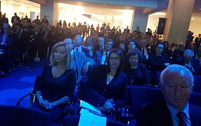 Les participants à la commémoration de la Shoah, au Parlement européen, le 24 janvier 2018. (Autorisation)