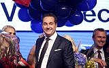 Heinz-Christian Strache, leader du Parti pour la liberté autrichien de droite, lors d’un congrès à l’issue des élections législatives autrichiennes à Vienne, le 15 octobre 2017 (Alex Domanski / Getty Images via JTA)