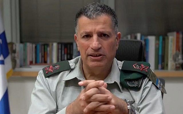 Le coordinateur des activités gouvernementales dans les territoires du gouvernement, le général de division  Yoav Mordechai. (Capture d'écran)