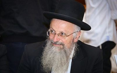 Le grand rabbin de Safed Shmuel Eliyahu à Jérusalem, le 24 mai 2017. (Shlomi Cohen/Flash90)