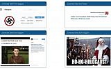 Capture d'écran du rapport du Congrès juif mondial sur les commentaires antisémites postés en 2016 sur les réseaux sociaux (Crédit : WJC)
