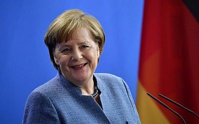 La chancelière allemande Angela Merkel lors d'une conférence de presse à la Chancellerie de Berlin, le 27 février 2018. (AFP/Tobias Schwarz)
