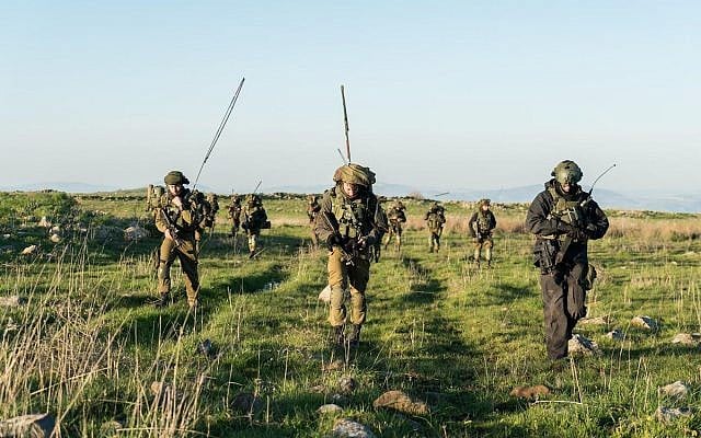 Les soldats de combat israéliens participent à un exercice (Crédit : Tsahal) Les soldats de combat israéliens participent à un exercice (Crédit : Tsahal)