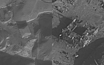 Le réacteur nucléaire syrien al-Kibar avant, à gauche, et après, à droite, avoir été détruit par Israël, le 6 septembre 2007. (Tsahal)