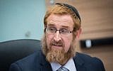 Yehudah Glick, député Likud, à la Knesset, 29 mai 2017. (Yonatan Sindel/Flash90)