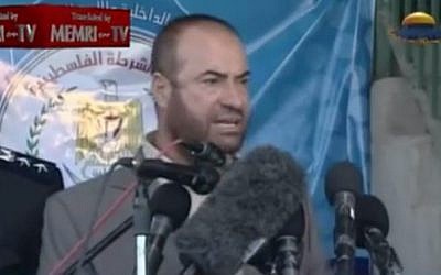 Fathi Hamad, ancien ministre de l'Intérieur du Hamas (Crédit : Capture d'écran YouTube)