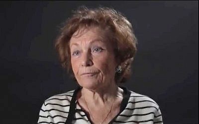 Isabelle Choko, rescapée et passeuse de mémoire. (Crédit : Capture d'écran YouTube/Mémorial de la Shoah)