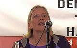 Capture d'écran de la vidéo de Christine Shawcroft, membre du Comité exécutif national du parti travailliste britannique. (Youtube)