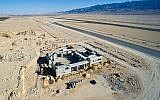 Construction du nouvel aéroport international Ramon, à Timna, au nord d'Eilat, au sud d'Israël, janvier 2016. (Moshe Shai/FLASH90)