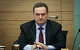 Yisraël Katz, assiste à une réunion du Comité des finances à la Knesset, le 26 février 2018. (Flash90)