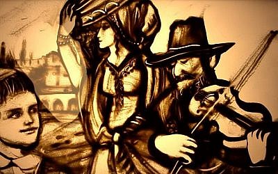 L'artiste en sable ukrainienne Kseniya Simonova a créé un hommage à Israël à l'occasion de son 70ème anniversaire (Autorisation)