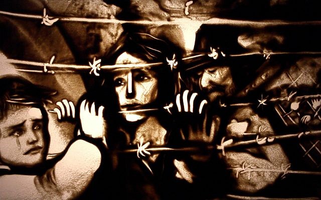 L'artiste en sable ukrainienne Kseniya Simonova a créé un hommage à Israël à l'occasion de son 70ème anniversaire (Autorisation)