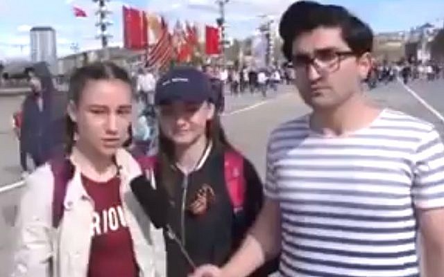 Un extrait de la vidéo de Nijat Safarli sur l'Holocauste, Mai 2018 (Capture d'écran) Un extrait de la vidéo de Nijat Safarli sur l'Holocauste, Mai 2018 (Capture d'écran)