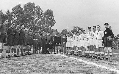 Compétition de football de Tsahal non datée (Avec l'aimable autorisation des archives de Tsahal et du ministère de la Défense).