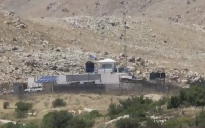Un poste de l'ONU dans la zone tampon démilitarisée entre Israël et la Syrie sur le plateau du Golan aurait été repris par les forces pro-Assad en juin 2018. (Capture d'écran Kan)