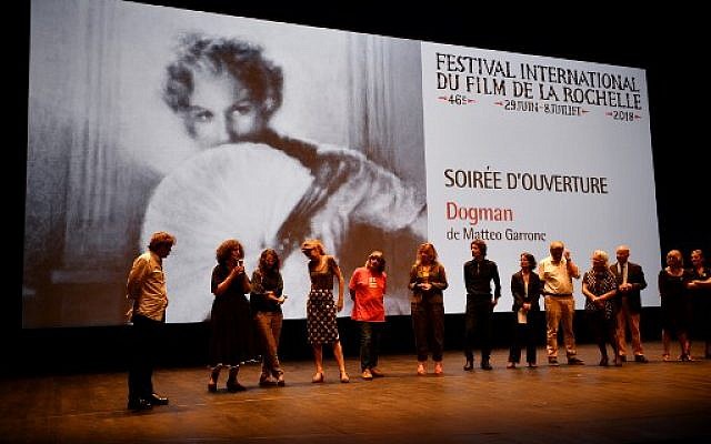 Cérémonie d'ouverture de la 46e édition du Festival international du film de la Rochelle, le 29 juin 2018. (Crédit : AFP PHOTO / XAVIER LEOTY) Cérémonie d'ouverture de la 46e édition du Festival international du film de la Rochelle, le 29 juin 2018. (Crédit : AFP PHOTO / XAVIER LEOTY)
