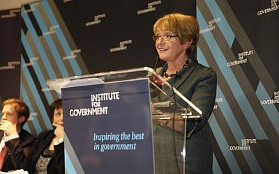 La députée du Labour Margaret Hodge. (Crédit : Flickr/The Institute for Government)