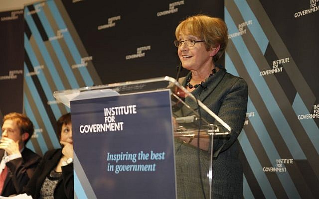 La députée du Labour Margaret Hodge. (Crédit : Flickr/The Institute for Government)