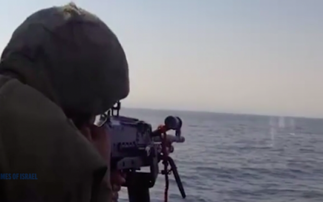 Premier exercice de la marine israélienne en France depuis 55 ans (Crédit : capture d'écran vidéo TOI)