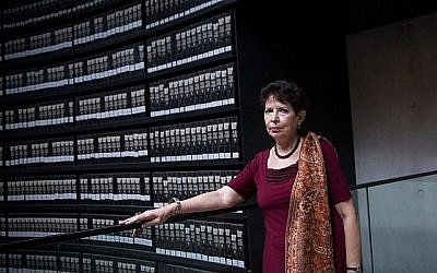 Dina Porat, historienne en chef du Mémorial de la Shoah Yad Vashem, le 29 mai 2018. (Miriam Alster/FLASH90)