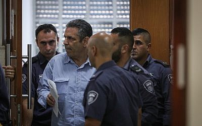 Gonen Segev à la cour de district de Jérusalem, le 5 juillet 2018 (Crédit : Yonatan Sindel/Flash90)
