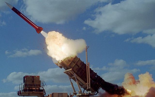 Illustration d'un tir de missile Patriot (Crédit : armée de l'air israélienne)