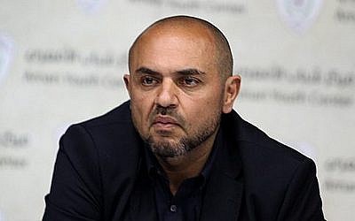 Tarek Abbas, fils du président de l'Autorité palestinienne Mahmoud Abbas, le 4 juin 2014 (Crédit : Shorouk Zaid / Wafa)