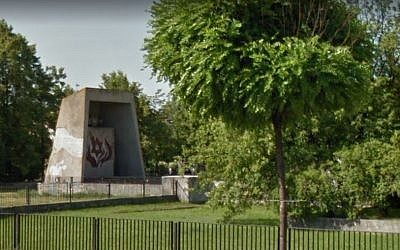 Le mémorial de la Shoah à Plock, en Pologne (Capture d'écran : Google Street View)