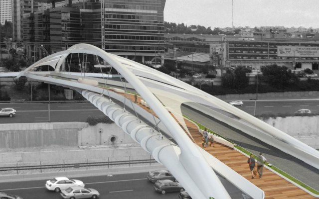 Esquisse du pont Yehudit à Tel Aviv. (NCArchitectes) Esquisse du pont Yehudit à Tel Aviv. (NCArchitectes)
