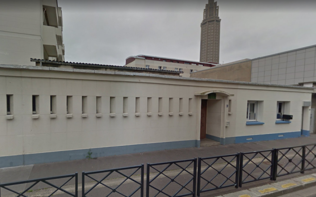 La principale synagogue dans la ville du Havre dans l'ouest de la France (Capture d'écran : : Google Maps Street View via JTA)