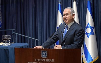 Le Premier ministre Benjamin Netanyahu au ministère des Affaires étrangères le 3 septembre 2018. (Crédit :Amos Ben-Gershom / GPO)