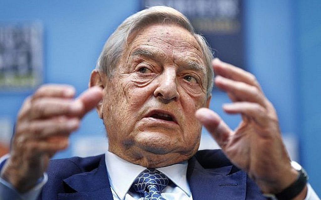 George Soros prend la parole lors d'un forum aux assemblées annuelles du FMI et de la Banque mondiale à Washington, le 24 septembre 2011. (Crédit : Manuel Balce Ceneta/AP) George Soros prend la parole lors d'un forum aux assemblées annuelles du FMI et de la Banque mondiale à Washington, le 24 septembre 2011. (Crédit : Manuel Balce Ceneta/AP)