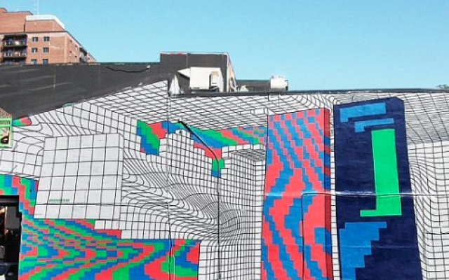 Une fresque murale de l'artiste espagnol Demsky, qui créera une peinture murale pour «Walls», le festival des arts de Haïfa, en octobre 2018 (avec la permission de Demsky)