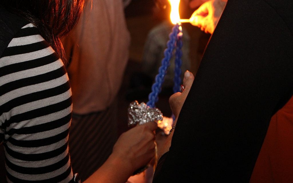Une soirée "havdallah" organisée par le Shabbat Project à Memphis, Tennessee l'année dernière. (Autorisation)