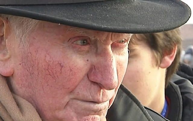 Benjamin Orenstein, rescapé d'Auschwitz, en 2014. (Capture d'écran FranceInfo/Dailymotion)