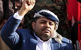 Mohammed Ali al-Houthi, chef du Haut comité révolutionnaire et important responsable politique des rebelles Houthis, le 20 septembre 2018. (Crédit : MOHAMMED HUWAIS / AFP)