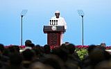 Le président du Tchad Idriss Deby lors d’une conférence à Beijing en septembre 2018 (Crédit : Lintao Zhang / Pool via AP)