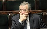 Le vice-Premier ministre et ministre de la Culture polonais Piotr Glinski au parlement, à Varsovie, en Pologne, le 25 janvier 2017 (Crédit :  AP Photo/Alik Keplicz)