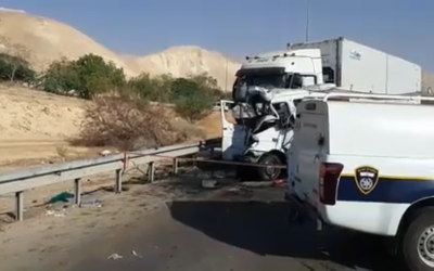 L'accident survenu au carrefour  Petzael qui a fait six morts et cinq blessés, le 4 novembre 2018 (Capture d'écran)