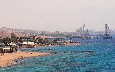 Image illustrative du port d'Eilat (Jorge Novominsky/Flash90)