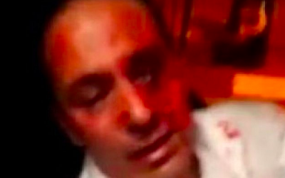 Un chauffeur de bus palestinien brutalement agressé par des passagers israéliens dans l'implantation de Modiin Illit le 13 décembre 2018. (Crédit : autorisation)