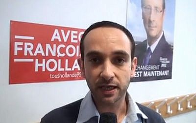 Patrick Haddad, maire de Sarcelles, a rendu hommage à son grand-père, Juif venu de Tunisie. Ici en 2011 lors de la campagne électorale. (Crédit : capture d'écran Alain Assouline/Dailymotion)