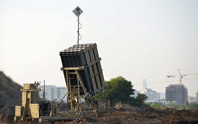 Un Dôme de fer près de Tel Aviv, le 15 juillet 2018. (Crédit : Ben Dori/Flash90)