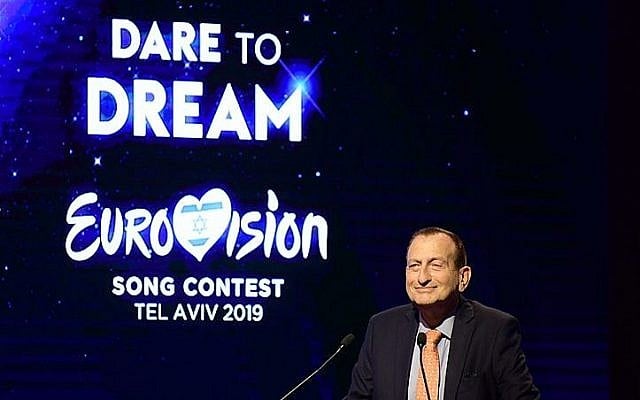 Le maire de Tel Aviv, Ron Huldai, qui accueillira le prochain Eurovision du 14 au 18 mai 2019, Tel Aviv. (Crédit : Tomer Neuberg/Flash90)