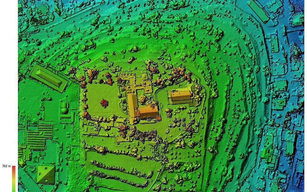 Modèle d'élévation digitale du mont de Kiriath Jearim (Fouilles de la famille Shmunis à Kiriath Jearim).