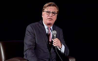 Aaron Sorkin lors du festival de l'AFI à Hollywood, en Californie, le 16 novembre 2017 (Crédit : Alberto E. Rodriguez/Getty Images for AFI/via JTA)
