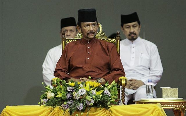 Le sultan de Brunei Hassanal Bolkiah, le 3 avril 2019. (Crédit : AFP)