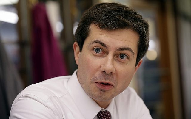 Le maire de South Bend, dans l'Indiana, Pete Buttigieg. (Crédit : Nam Y. Huh/AP)