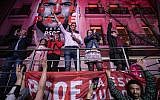Le Premier ministre espagnol Pedro Sanchez à Madrid, après les élections législatives le 28 avril 2019. (Crédit : AP Photo/Bernat Armangue)