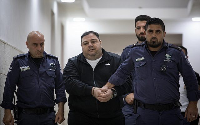 Daniel Nachmani, accusé du meurtre de Noa Eyal, au tribunal de Jérusalem, le 29 avril 2019. (Crédit : Hadas Parush/Flash90) Daniel Nachmani, accusé du meurtre de Noa Eyal, au tribunal de Jérusalem, le 29 avril 2019. (Crédit : Hadas Parush/Flash90)